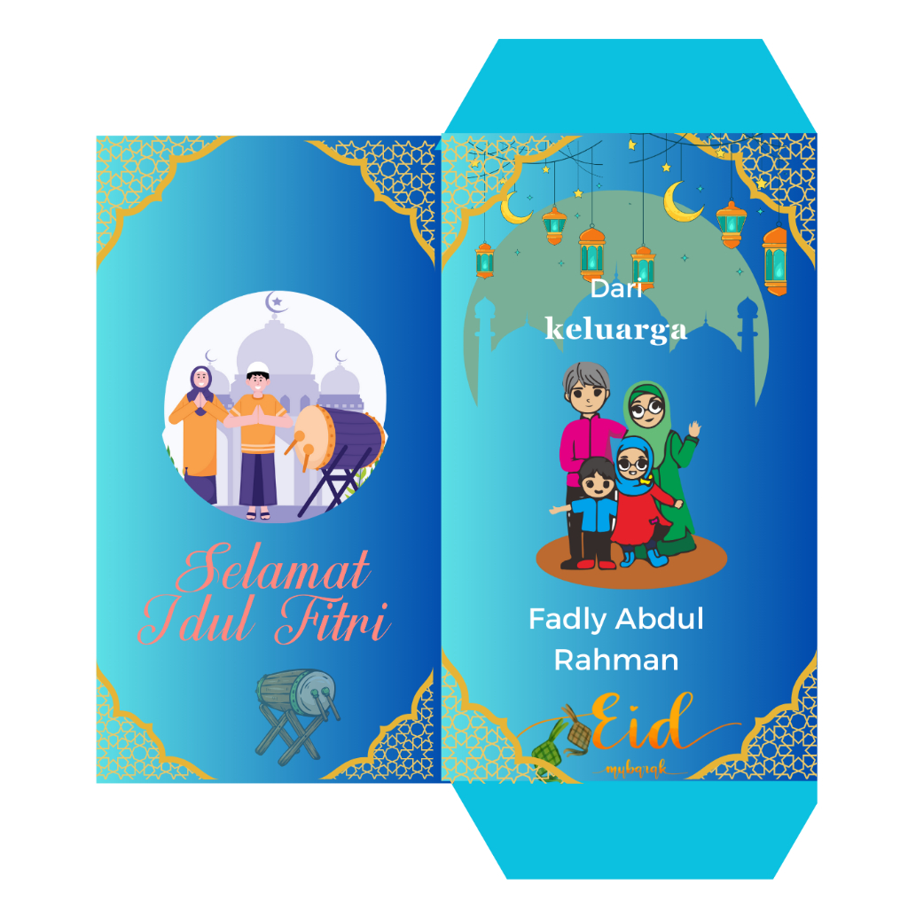 

Amplop Lembaran Idul Fitri Ukuran Besar Uang Tanpa Lipat , Box isi 20 pcs