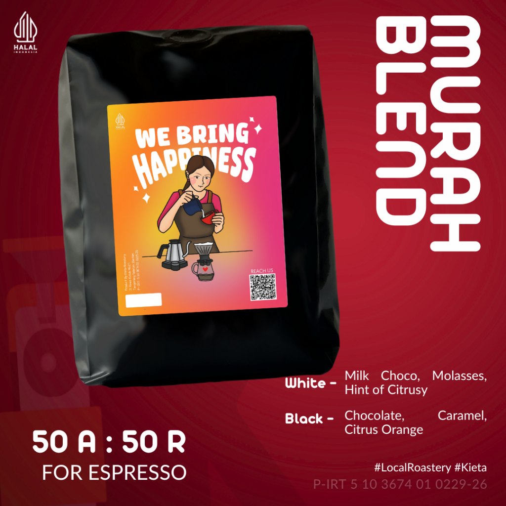 

Kieta Roastery - Biji Kopi Murah Blend 50% Arabika 50% Robusta 200g-500g / Bubuk Arabica Roasted Coffee Bean Espresso