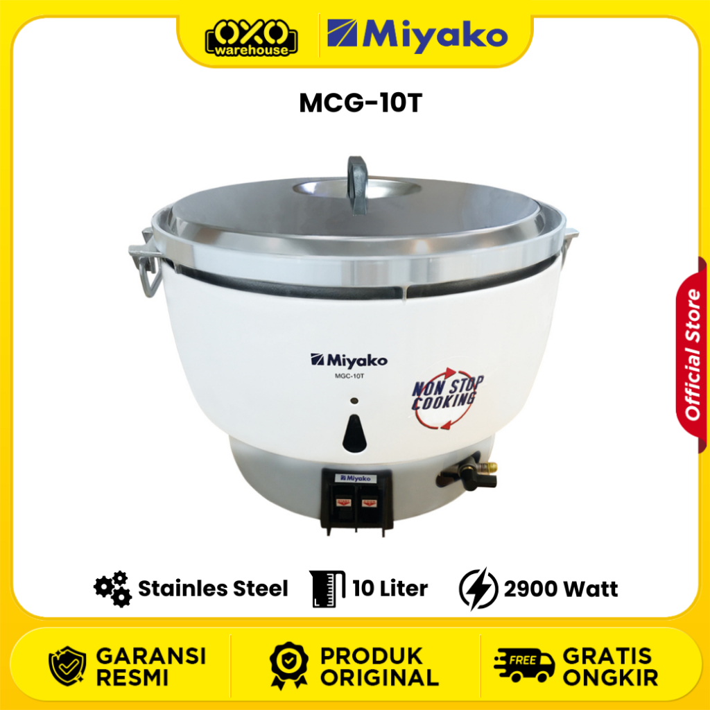 Miyako Rice Cooker MGC-10 T Besar Mejikom Penanak Nasi Anti Lengket Garansi Resmi