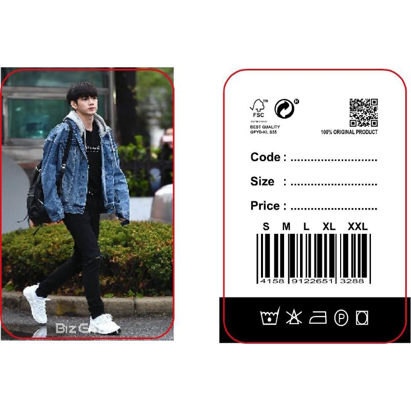 

HANG TAG MEN D isi 100 pcs label baju
