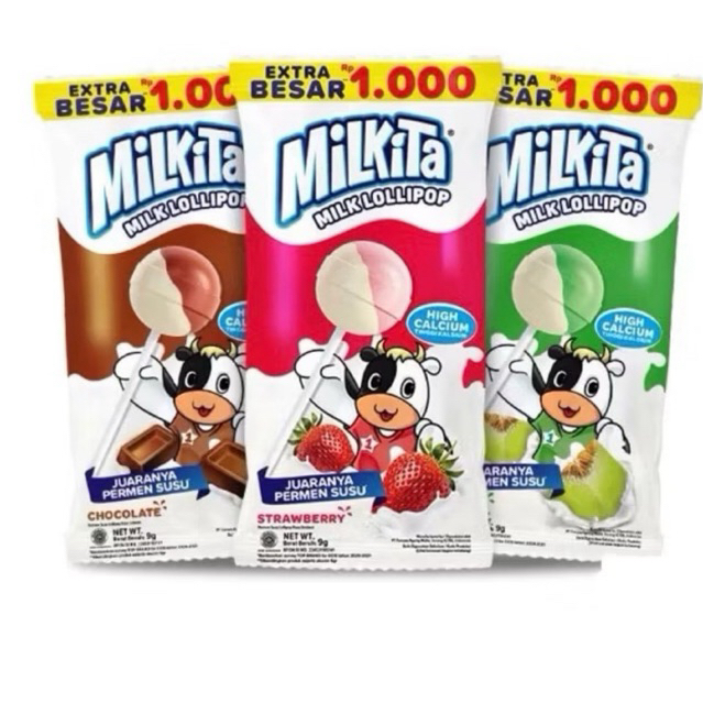 

MILKITA PERMEN TANGKAI LOLLIPOP 1 RENCENG ISI 10 PCS