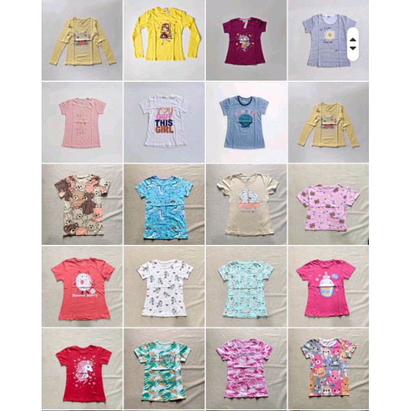Aero girls kaos lengan panjang dan pendek 5-16