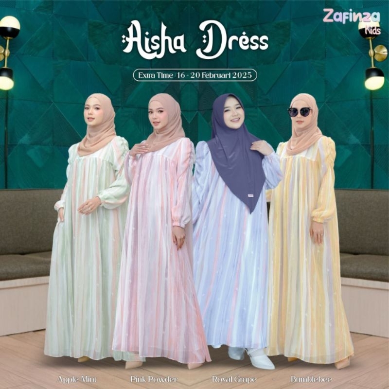 [ AISHA NEW ] By ZAFINZA gamis anak couple ibu dan anak gamis Aisha terbaru Aisha style A Aisha mom 