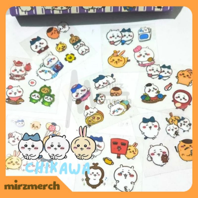 

Sticker Anak Karakter Chikawa Lucu Korea Aesthetic Ecer Isi 5 Lembar/10 Lembar Waterproof Murah