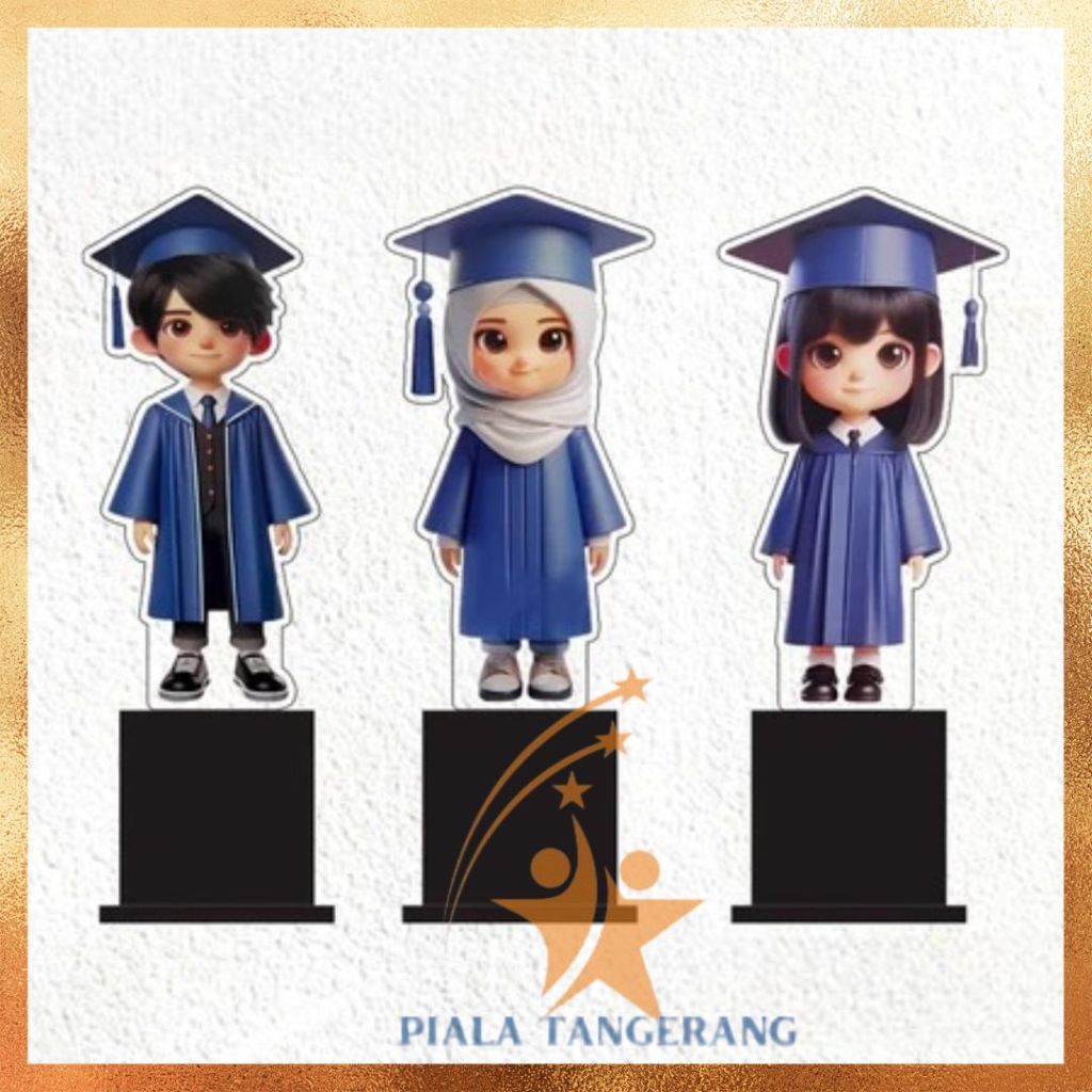 Piala Wisuda Akrilik Custom Piala Wisuda Anak