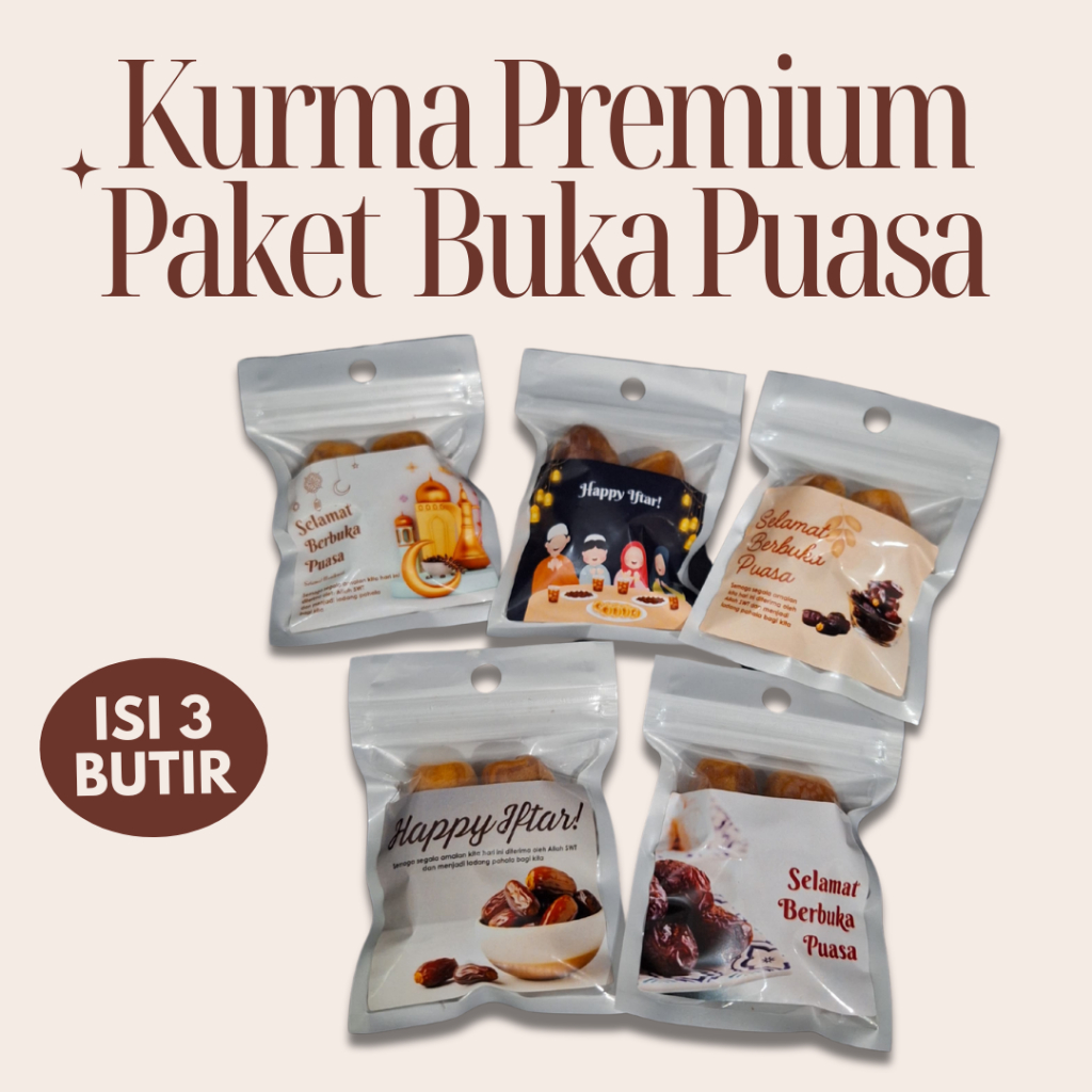 

KURMA KHALAS PREMIUM - ISI 3 BUTIR - PAKET BUKA PUASA | OLEH-OLEH UMRAH HAJI | KEMASAN TAKJIL