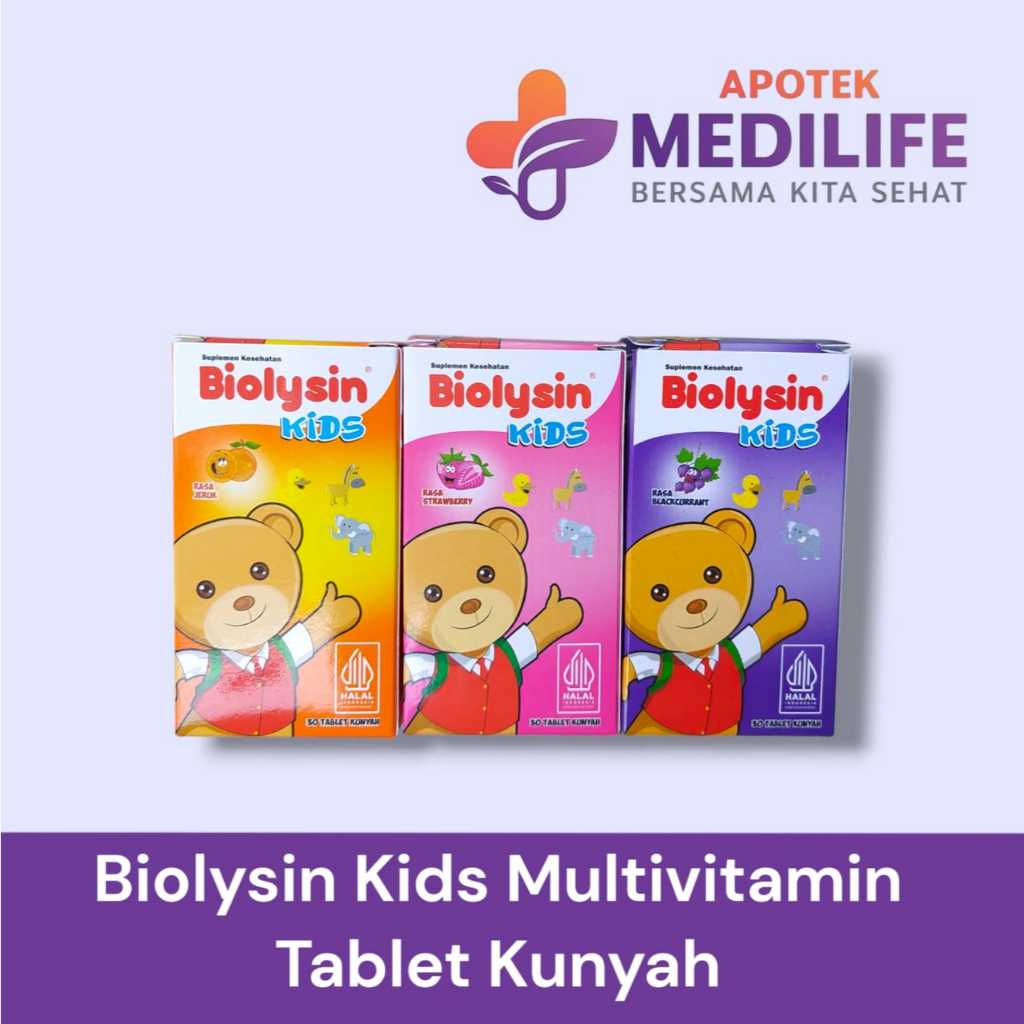 BIOLYSIN KIDS TABLET KUNYAH MULTIVITAMIN ANAK