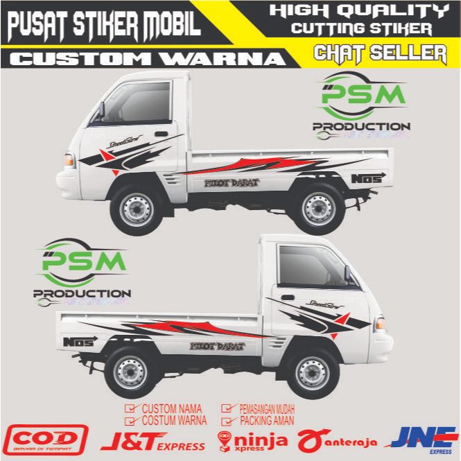 Stiker Cutting Mobil Pick up Mitsubishi COLT T120ss List Stiker Mobil Pickup Colt T120ss DLL