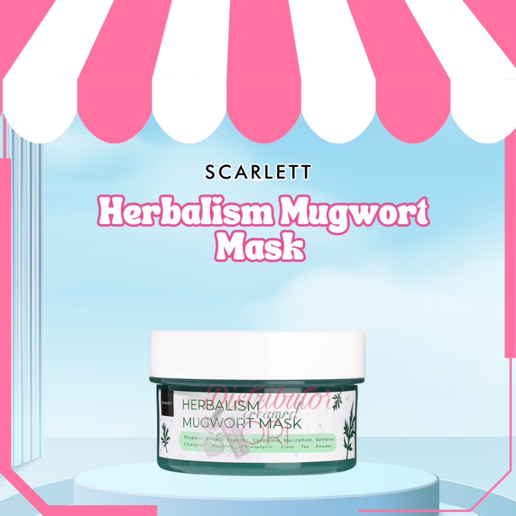 Scarlett Whitening Herbalism Mugwort Mask | SC MUGWORT |ORIGINAL
