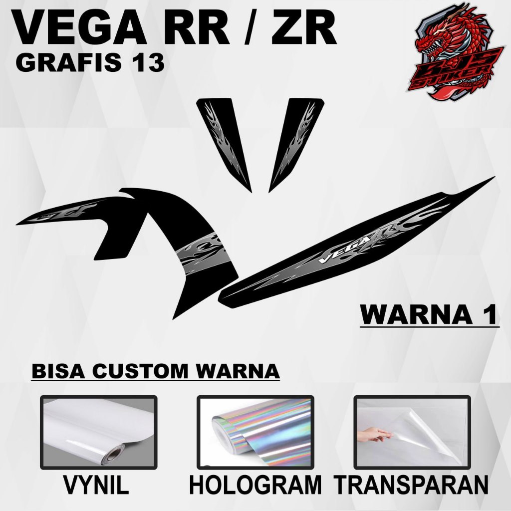Stiker Vega ZR Stiker Vega RR / Striping Vega ZR Striping Vega RR / Stiker Sticker Decal Satria Vega