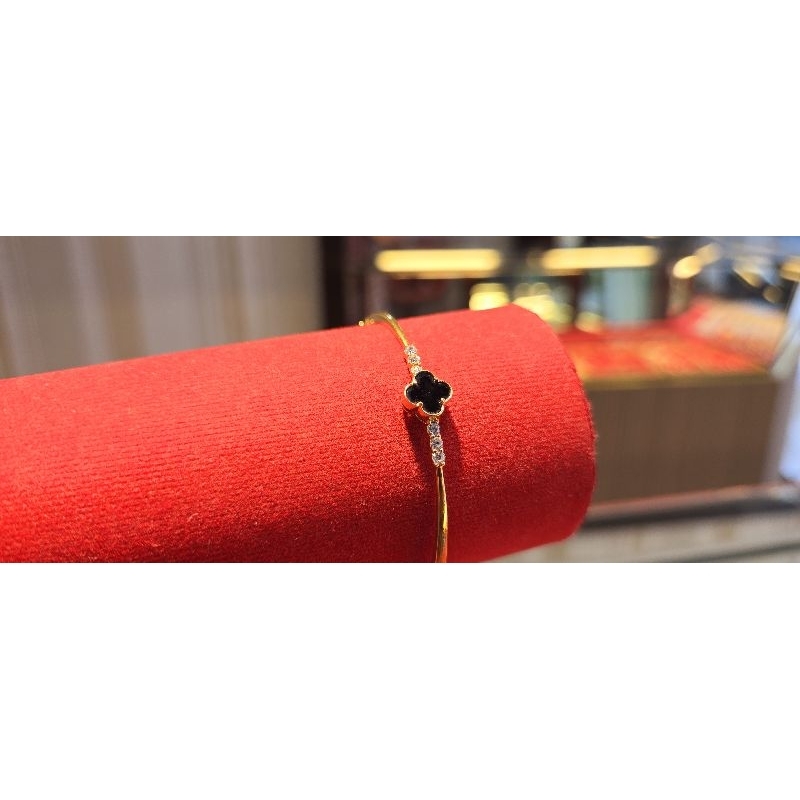 gelang clover emas asli surabaya 16k cocok buat dewasa