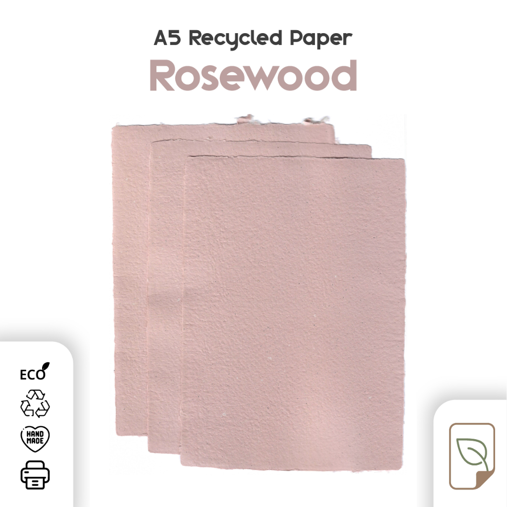 

[ROSEWOOD] A5 Kertas Daur Ulang / Recycle Paper / Handmade / by Pulpyrus