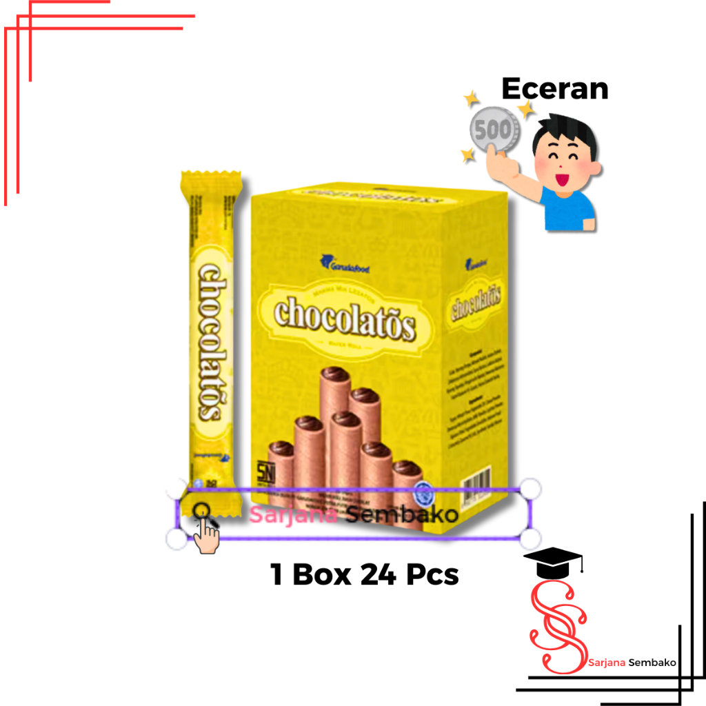 Gery Chocolatos Wafer Roll - 1 Box