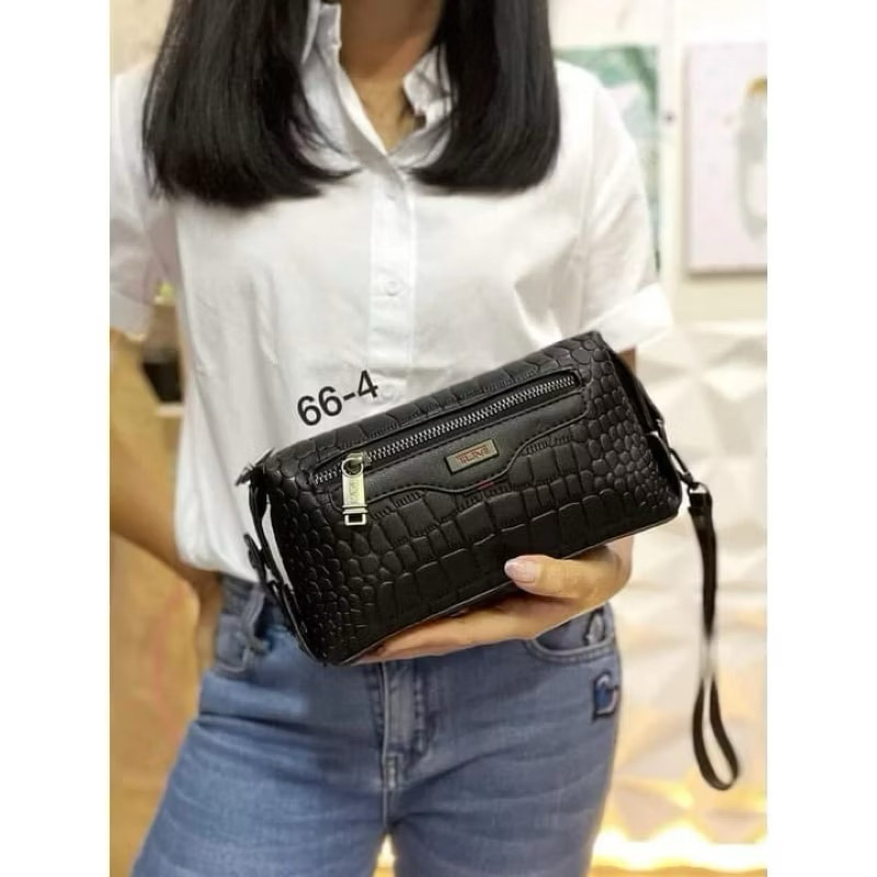Handbag Tabung Pria Tas Handbag 66 Tabung Serbaguna Pria Wanita Bahan Embos Import