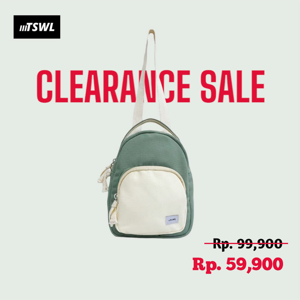 (CLEARANCE SALE) TSWL - tas selempang ransel rangsel sling bag gendong mini kecil wanita kanvas canv