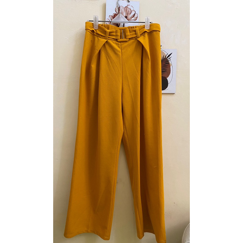 celana kulot sabuk wanita