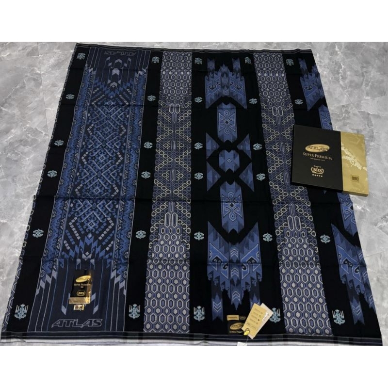 Sarung Atlas super premium silver & Jacquard Songket Gold