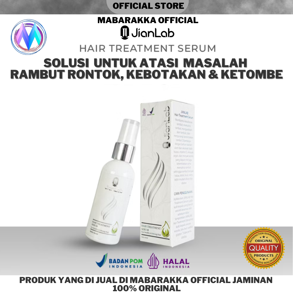 JIANLAB Hair Treatment Serum hair growt penumbuh rawat rambut alami Rontok, Rusak, Ketombe, Sensitif
