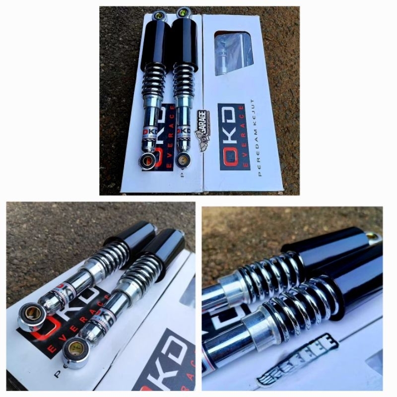 SHOCKBREAKER SHOCK BELAKANG HONDA CB100 CB125 HITAM DETAIL ORIGINAL