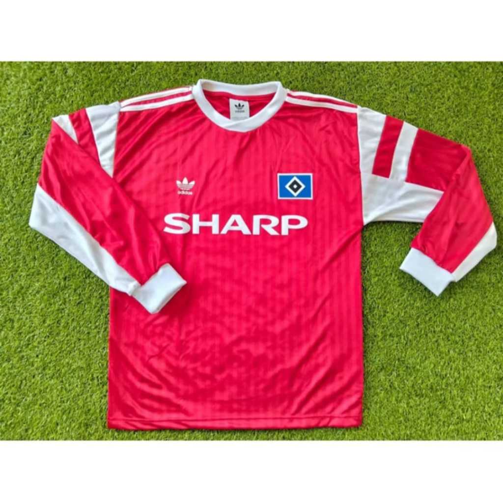 Baju Bola Lawas Vintage Jersey Hamburg SV Away 1986/87 Longsleeve