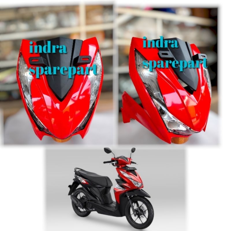 Tameng Body Depan - Dasi Lampu Depan Honda Beat New LED K1A Tahun 2020 2021 2022 2023 Full Set Warna