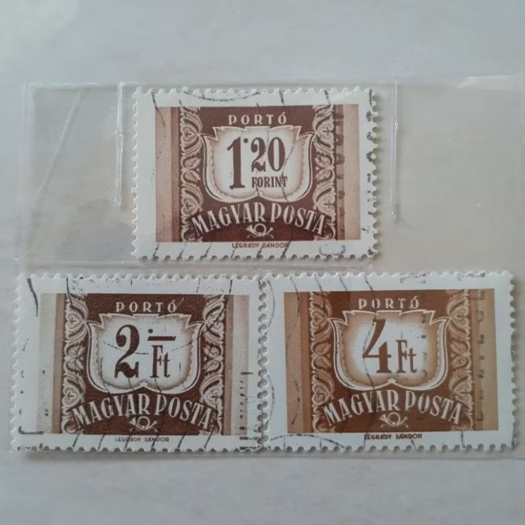 

Perangko Hungaria Postage Due Tahun 1958-1969 set 3pcs
