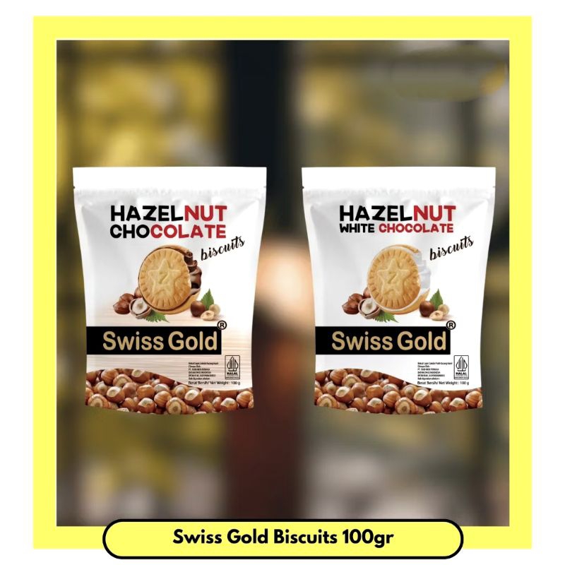 

Swiss Gold Hazelnut Biscuit 100gr Varian WHITE CHOCOLATE & CHOCOLATE