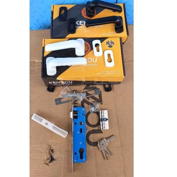 Terangbenderang_ Kunci Pintu Almunium A31 / Kunci Almunium A31 / Lever Set Pintu Almunium / Almunium