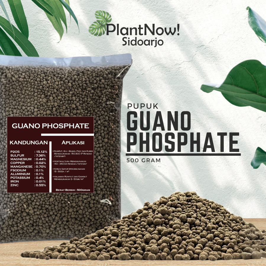 Pupuk Organik Guano Phosphate - Pupuk Penyubur Tanaman Meningkatkan Kesuburan Media Tanam (NPK 0-15-