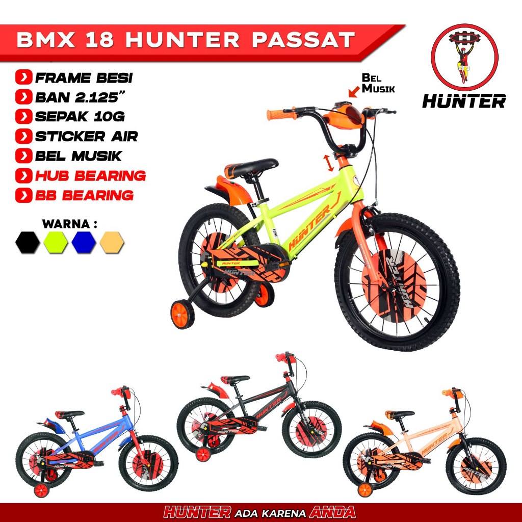 SEPEDA BMX 18" HUNTER NEW PASSAT (BAN 2.125)