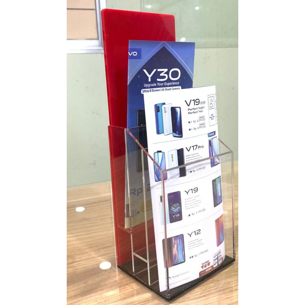 AKRILIK TEMPAT BROSUR/AKRILIK BROSUR/DISPLAY MEJA/ACRYLIC FLYER HOLDER