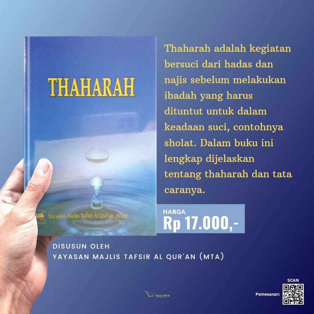 Thaharah buku Terbitan MTA BUKU TENTANG THAHARAH PANDUAN KEBERSIHAN DALAM ISLAM