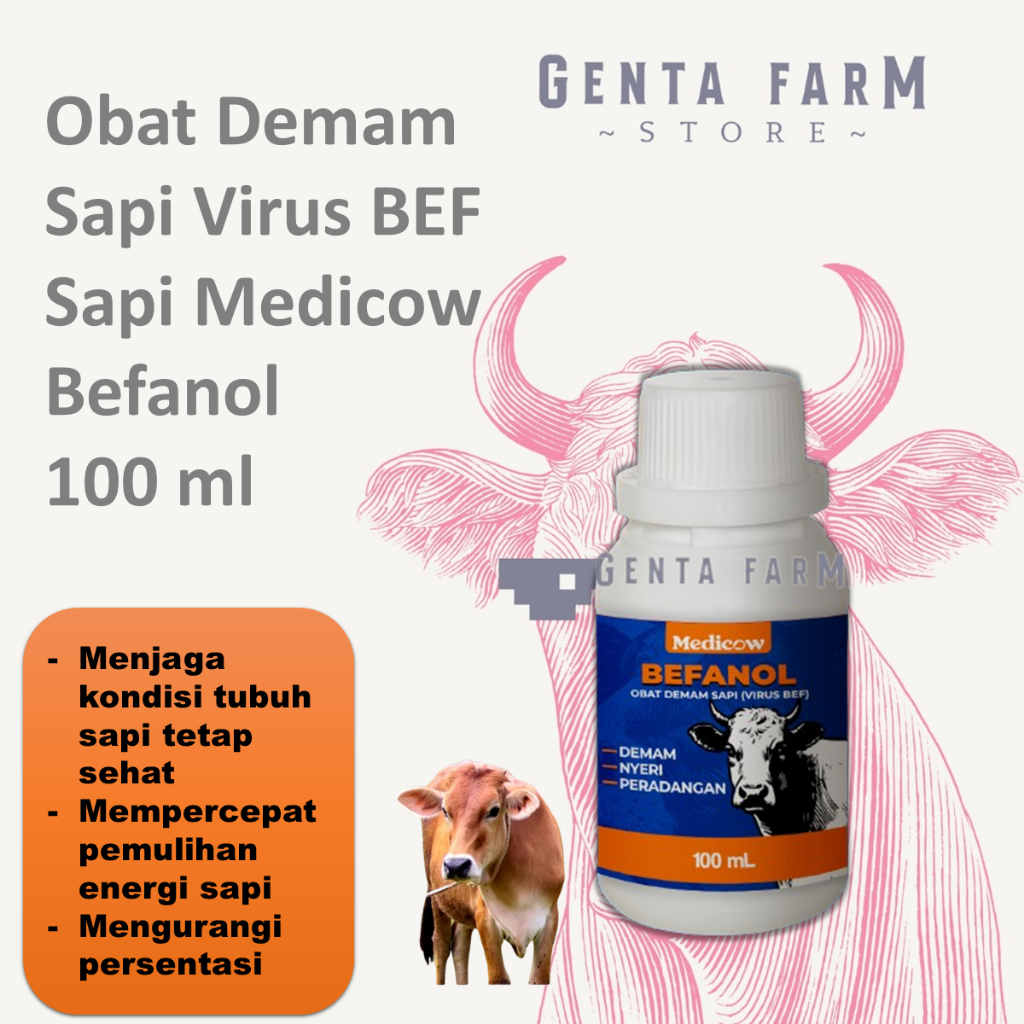 Obat Demam untuk Sapi Virus BEF Sapi Medicow Befanol 100 ml