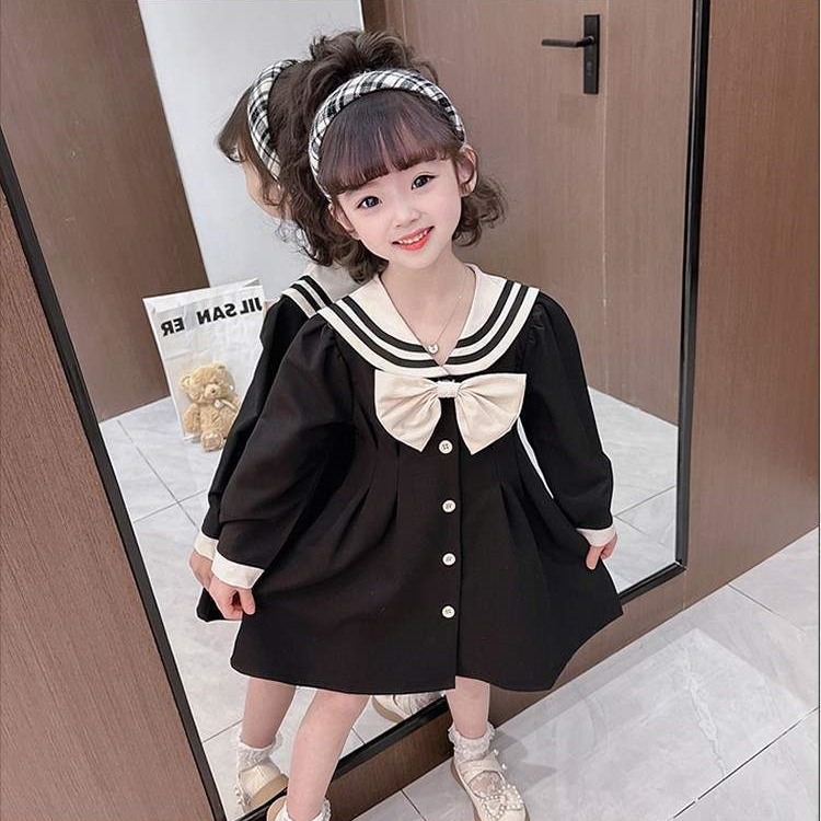 CD04 Dress Korea Anak perempuan | Dress Pita Kupu-kupu | Terusan Baju Anak