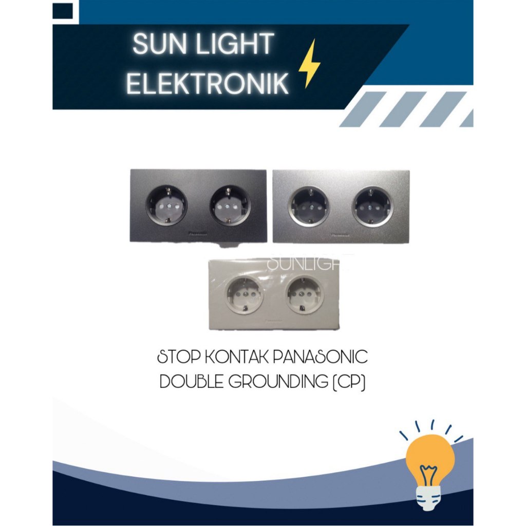 Stop Kontak ARDE Panasonic CP 2 Gang - WESJP 11222 B | WESJP 11222 W | WESJP 11222 MWS