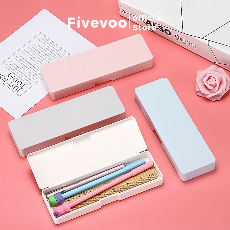 

FIVEVOO Tempat Pensil/ Kotak Pensil Gambar/ Minimalis Pencil / Kotak Pensil/ Kotak Pensil Case Aesthetic Pencil Box