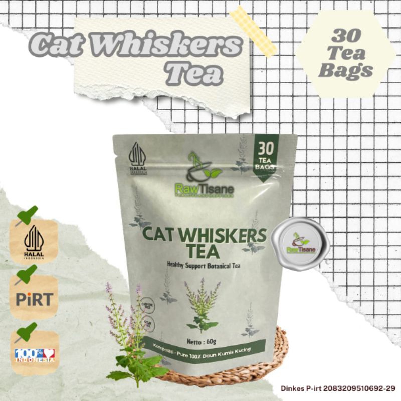 

Tea Sae21 RAW TISANE Cat Whiskers Tea : Teh Daun Kumis Kucing isi 30 Tea Bag