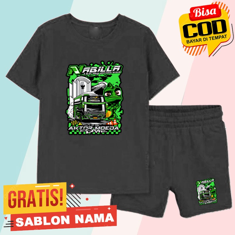 Stelan Kaos Anak Nabila / Baju Stelan Anak Laki Laki & Perempuan Nabila