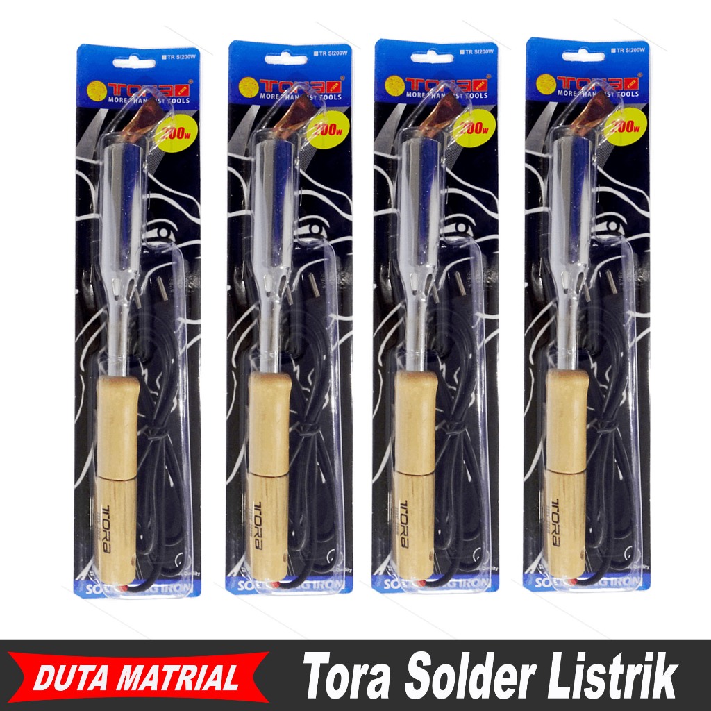 Solder Listrik Besar Ori 300Watt 200Watt 150Watt 100Watt TORA - Solder Iron Electric Gagang Kayu