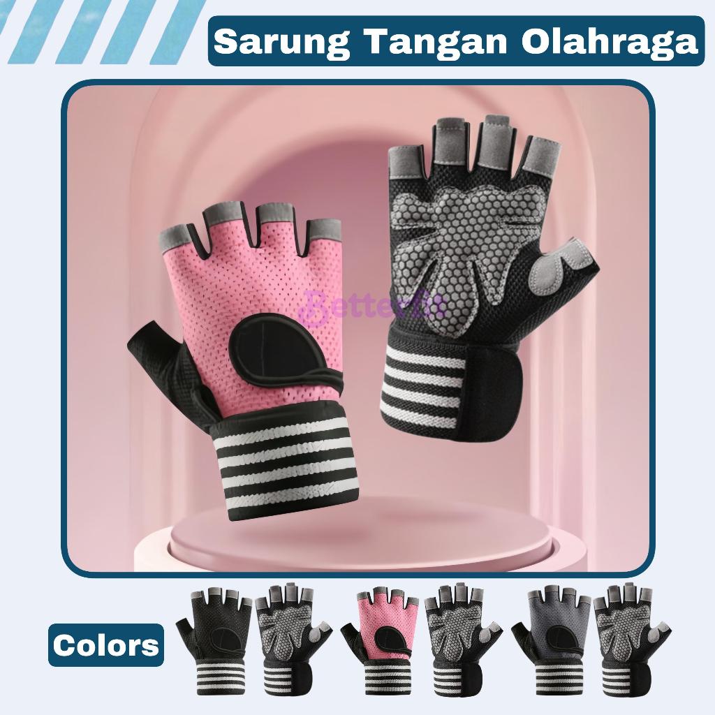 Sarung Tangan Olahraga Wanita Glove Fitness Gym Non-Slip / Sarung Tangan Gym Wanita