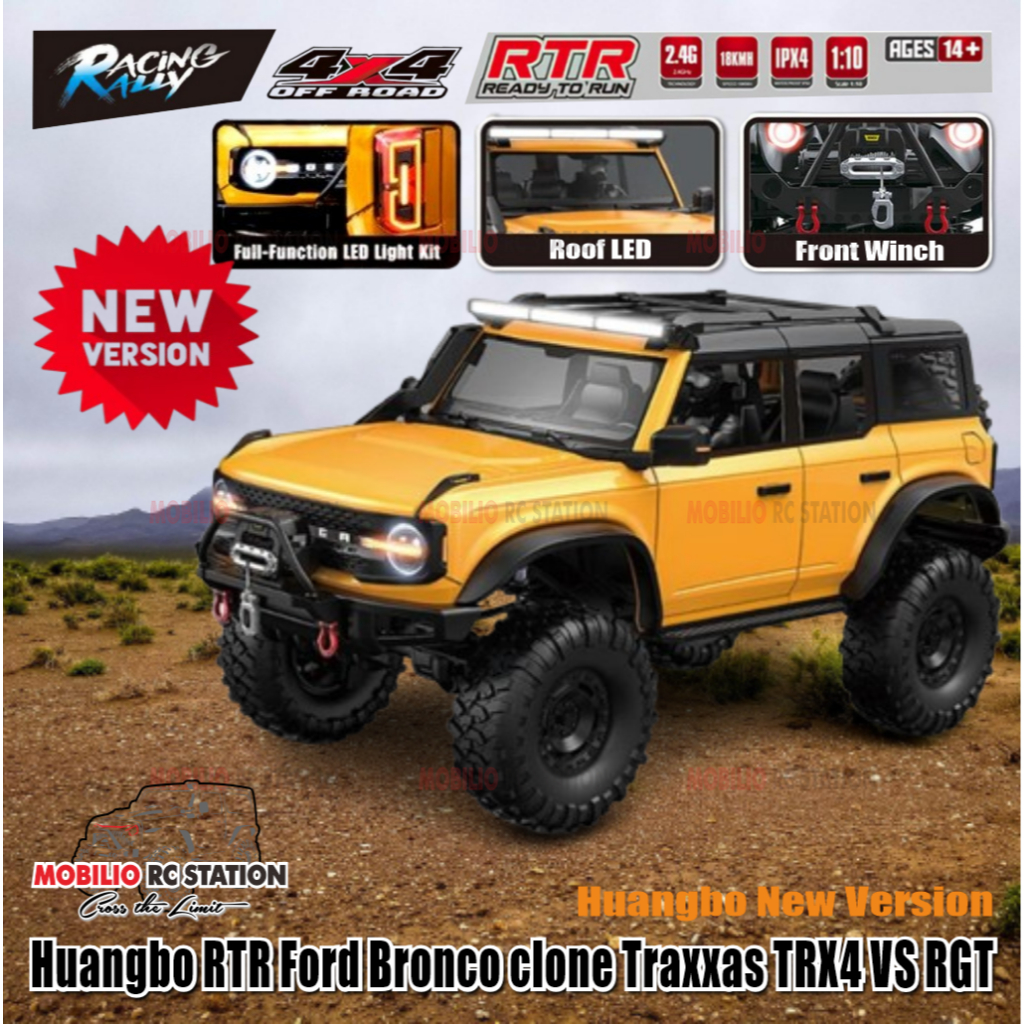 Huangbo HB R1001/2/3 V2 RTR Ford Bronco RC 1/10 313 Crawler Adventure