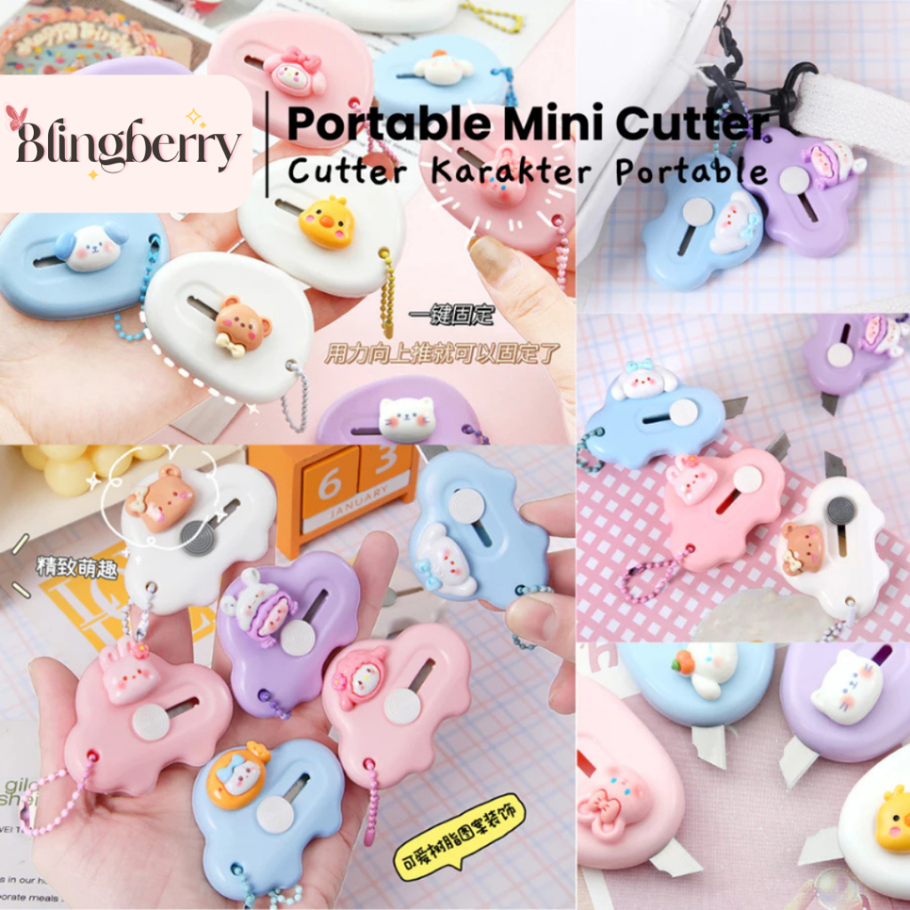 

Blingberry - Portable Mini Cutter Karakter / Pisau Split Pemotong Kertas Pisau Pemotong Kertas