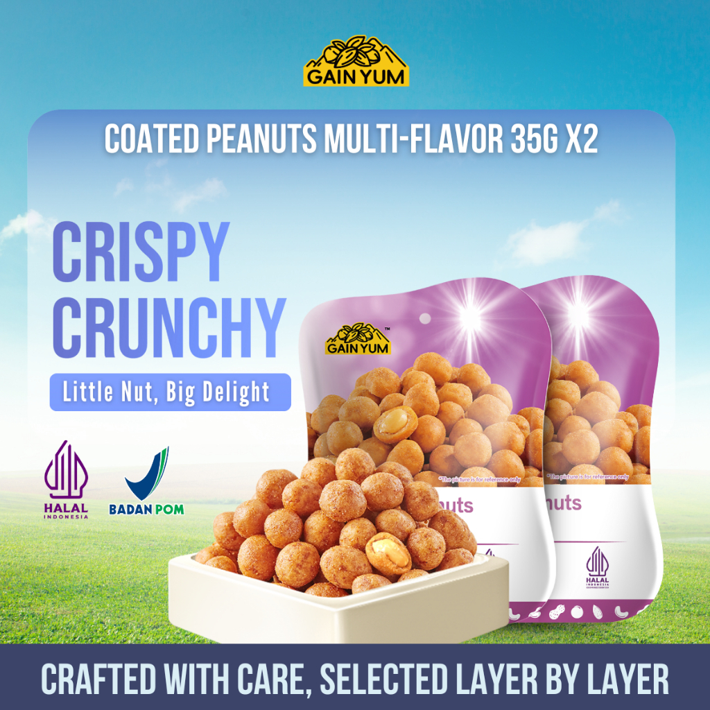 

[Gainyum] 2pack kacang tanah /Coated Peanuts Multi-flavor