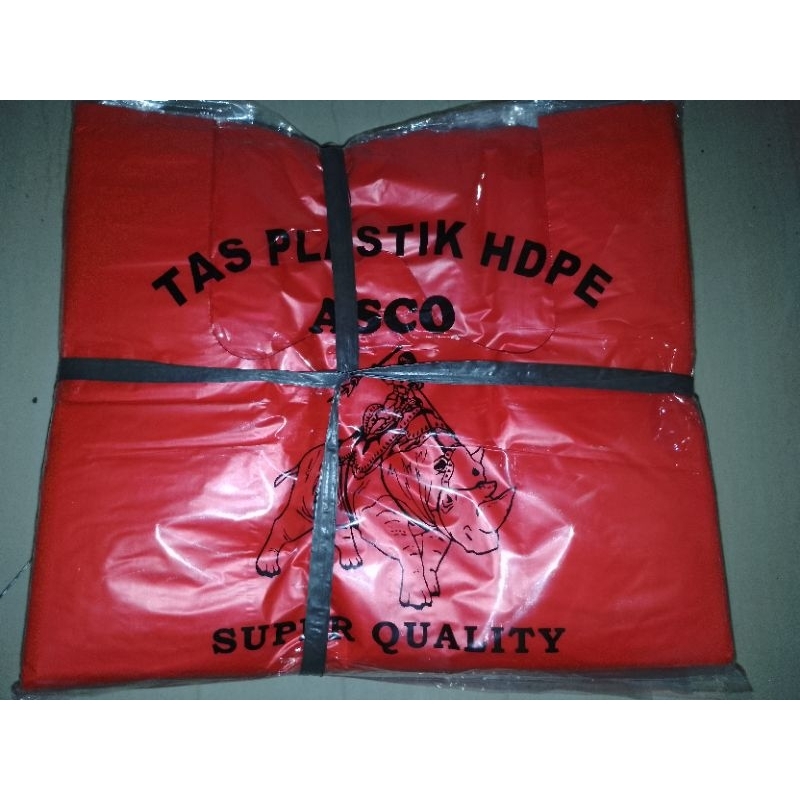 Plastik HDPE merah/Asco/Tiger/Srigala/per 1 ikat