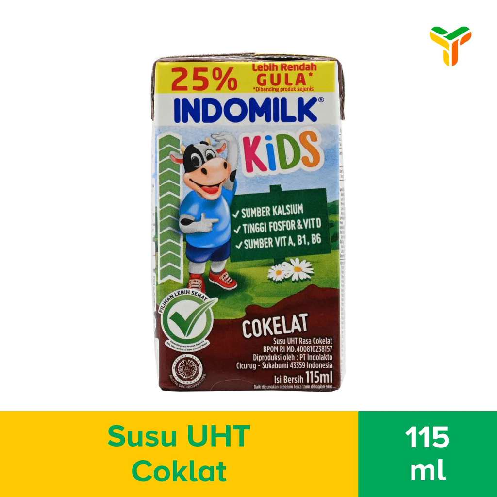 

Indomilk Kids Chocolate Less Sugar 115Ml