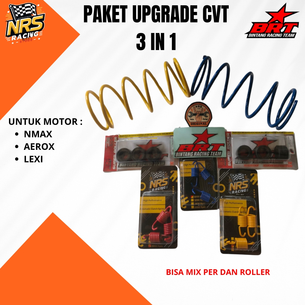 PAKET UPGRADE CVT NMAX AEROX LEXI PER SENTRI ROLLER BRT