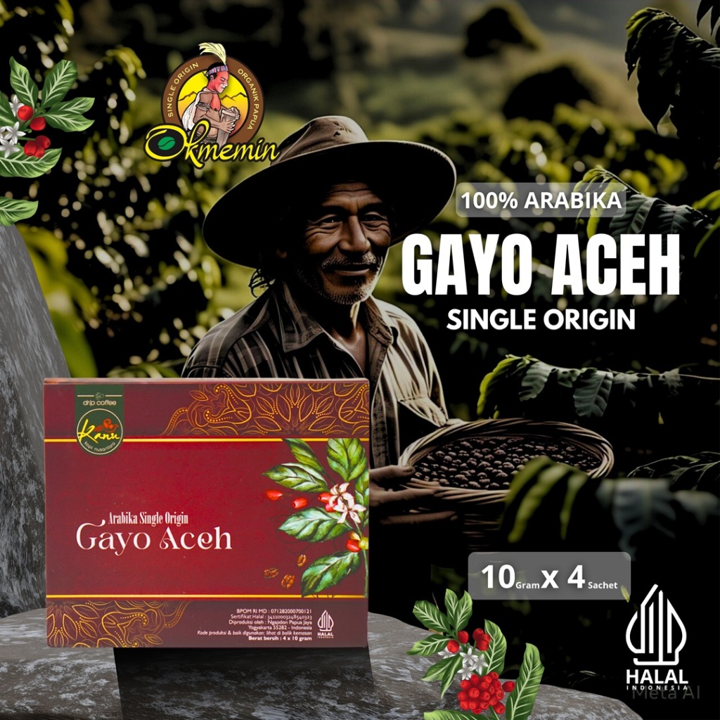 

KOPI GAYO ACEH ORIGINAL 4 sachet x 10gram