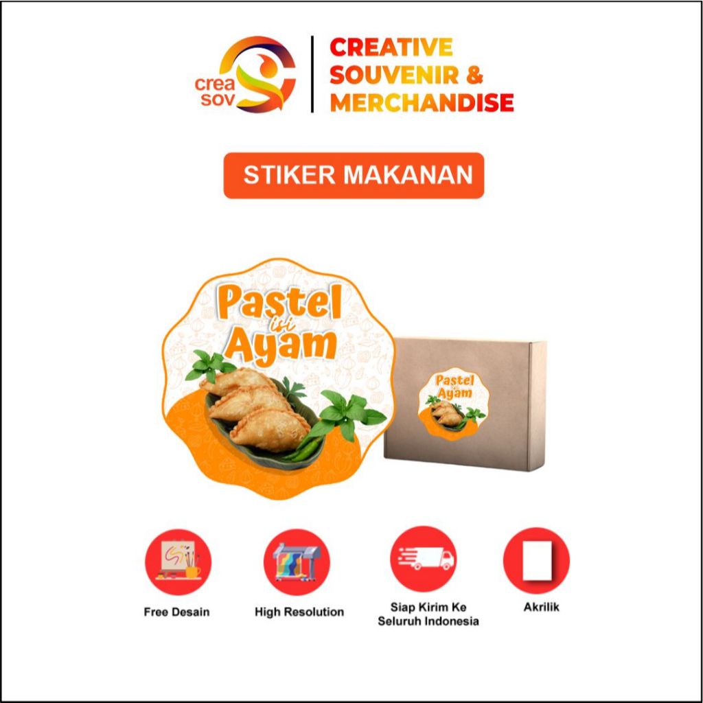 

Creasov – Sticker Pastel Isi Ayam Cromo Bulat Label Makanan Murah Cetak Stiker Cromo Murah Costum