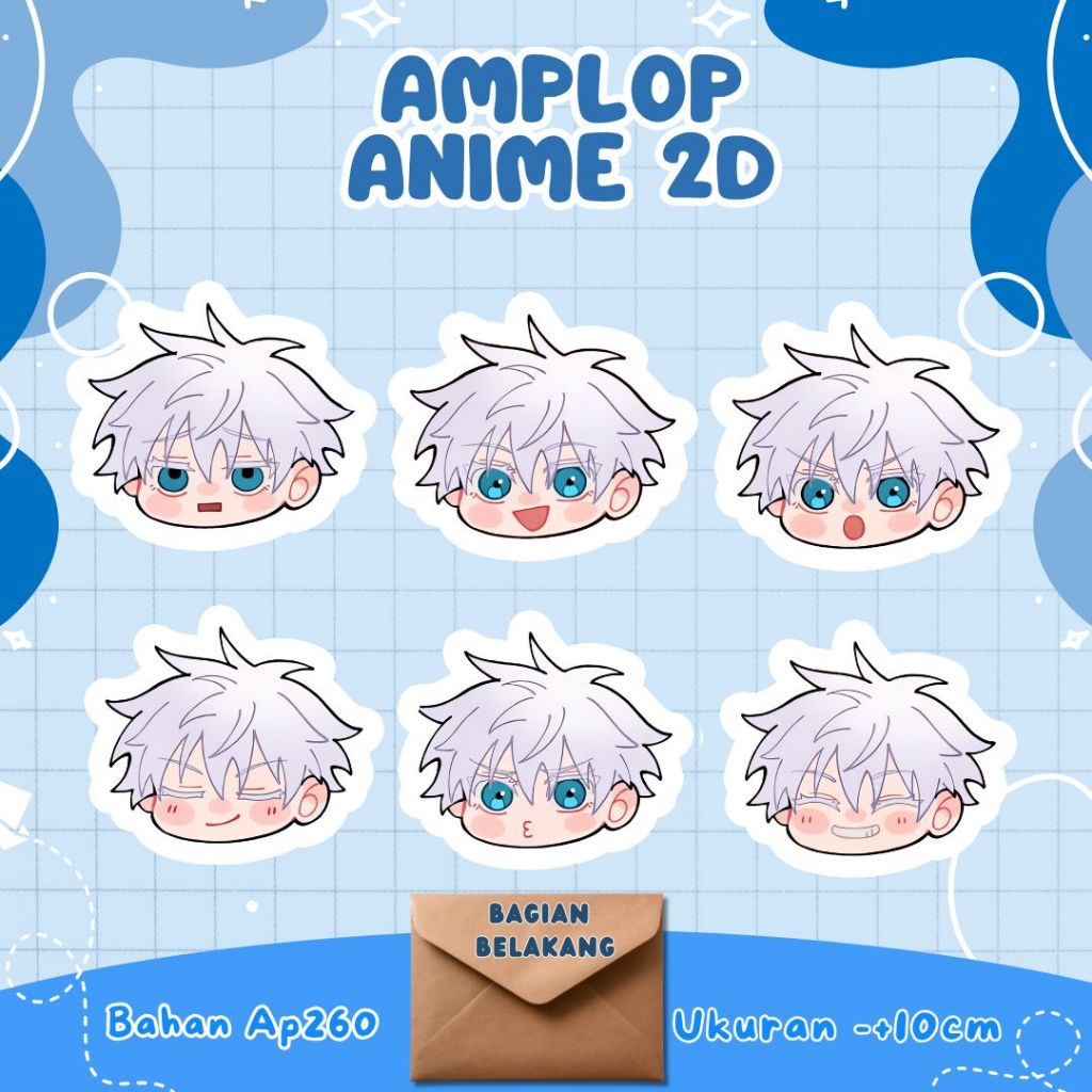

(ISI 6) AMPLOP ANIME 2D JUJUTSU KAISEN GOJOU