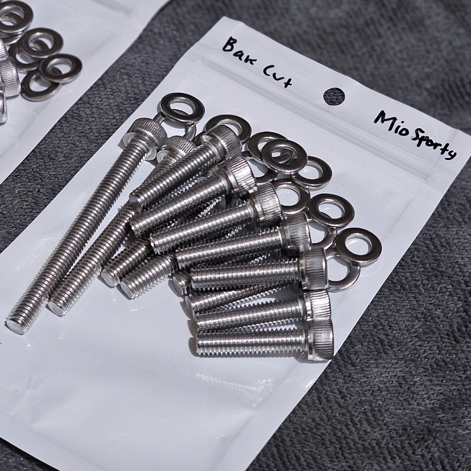 Baut bak CVT set cover CVT Mio Sporty Mio Lama Mio Smile fino Full Stainless / baut L cvt mio smile 